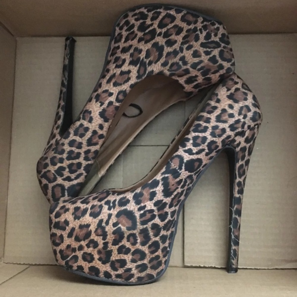 Cheetah Print Platform Heels
